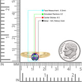 Round Solitaire Gold Ring