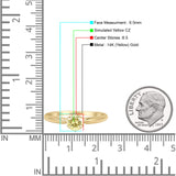 Round Solitaire Gold Ring