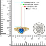 Round Flower Vintage Style Gold Ring
