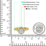Round Flower Vintage Style Gold Ring