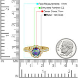 Round Flower Vintage Style Gold Ring