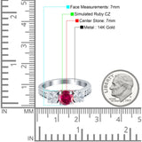Three Stone Round CZ Gold Ring
