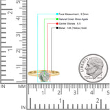 Art Deco Round Solitaire Gold Ring
