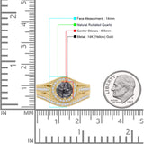 Two Piece Round Halo Split Shank Bridal Gold Ring