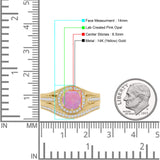 Two Piece Round Halo Split Shank Beaded Gold Ring