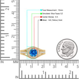 Round Halo Split Shank Beaded Gold Ring