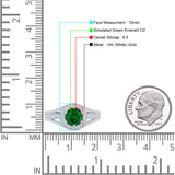 Round Halo Split Shank Beaded Gold Ring