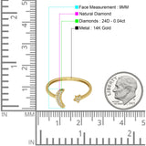 Moon & Star Celestial Diamond Ring
