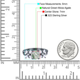 Art Deco Round Natural Stone Floral Ring