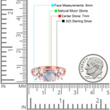 Art Deco Round Natural Stone Floral Ring