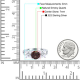 Art Deco Round Natural Stone Floral Ring