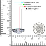 Art Deco Moissanite Silver Ring