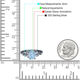 Art Deco Natural Aquamarine Silver Ring