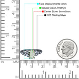 Art Deco Natural Green Amethyst Prasiolite Silver Ring