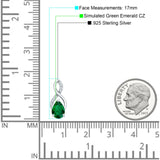 Pear Teardrop Infinity Stud Earring Cubic Zirconia 925 Sterling Silver