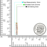 Minimalist 18mm Round Cluster Cubic Zirconia Hoop Earrings 925 Sterling Silver