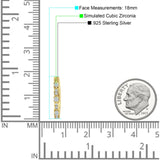 Minimalist 18mm Round Cluster Cubic Zirconia Hoop Earrings 925 Sterling Silver