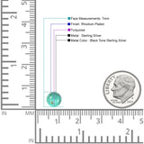 Round 7mm Lab Created Opal Solitaire Stud Earring 925 Sterling Silver