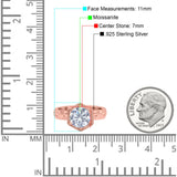 Art Deco Round Natural Stone Solitaire Ring
