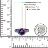 Art Deco Round Natural Stone Solitaire Ring