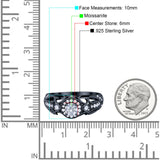 Art Deco Round Natural Stone Filigree Ring