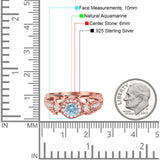 Art Deco Round Natural Stone Filigree Ring