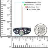 Art Deco Round Natural Stone Filigree Ring