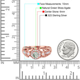 Art Deco Round Natural Stone Filigree Ring