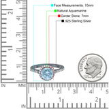 Art Deco Round Natural Stone Ring