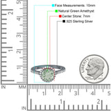 Art Deco Round Natural Stone Ring