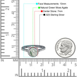 Art Deco Round Natural Stone Ring