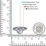 Art Deco Round Natural Stone Ring