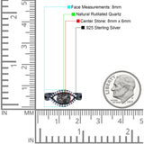 Infinity Oval Natural Stone Evil Eye Halo Ring