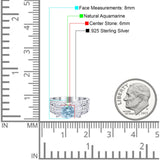 Art Deco Round Natural Stone Cocktail Ring