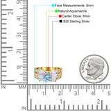 Art Deco Round Natural Stone Cocktail Ring