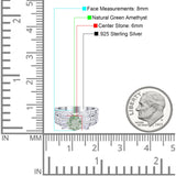 Art Deco Round Natural Stone Cocktail Ring