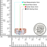 Art Deco Round Natural Stone Cocktail Ring