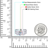 Art Deco Round Natural Stone Cocktail Ring