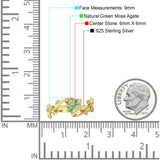 Heart Leaf Art Deco Ring