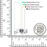 Heart Leaf Art Deco Ring