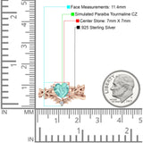 Two Piece Heart CZ Ring