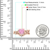 Two Piece Heart CZ Ring