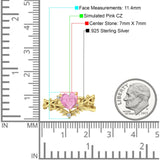 Two Piece Heart CZ Ring