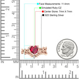 Two Piece Heart CZ Ring