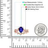 Two Piece Pear CZ Ring