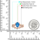 Two Piece Pear CZ Ring
