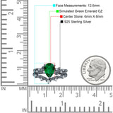 Two Piece Pear CZ Ring