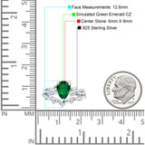 Two Piece Pear CZ Ring