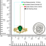 Two Piece Pear CZ Ring