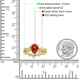 Two Piece Pear CZ Ring